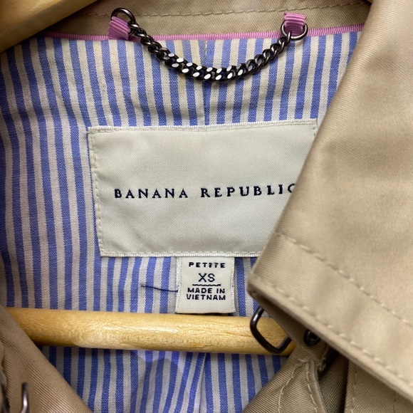Banana Republic Classic Trench Coat Sz XS - Picture 3 of 4